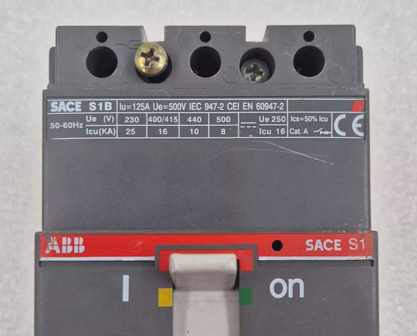 ABB SACE S1 S1B 125A 500VAC 250V DC 3P Circuit Breaker