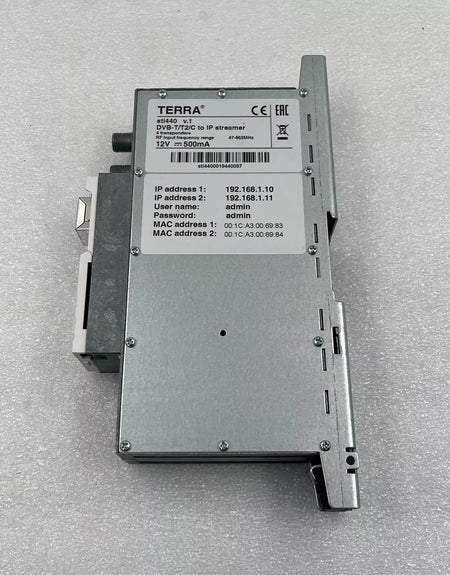 TERRA sti440 DVB-T/T2/C to IP Streamer 12V 500mA digital TV IP converter