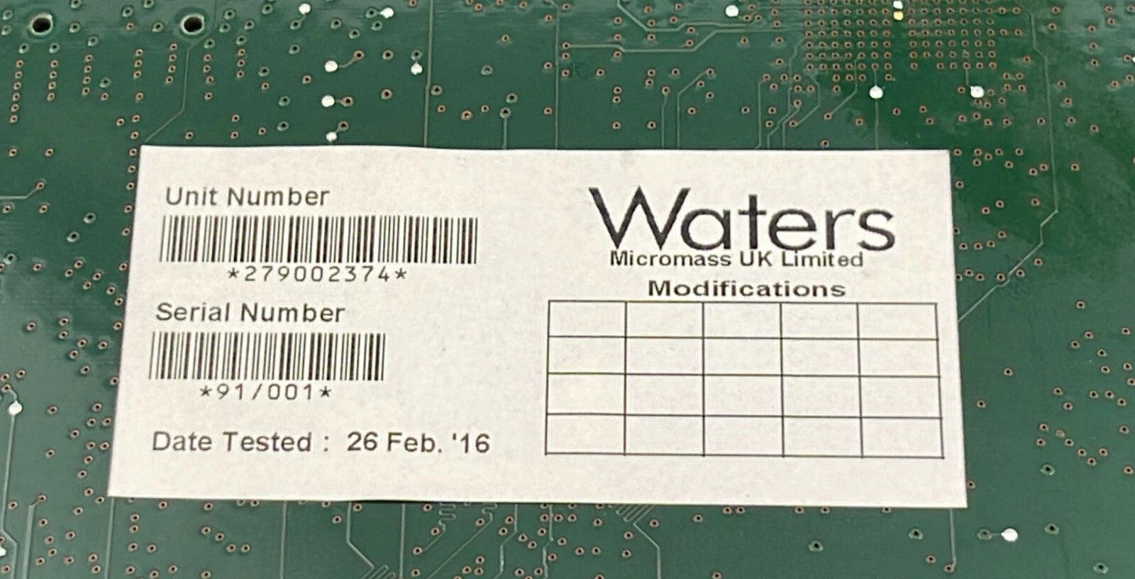 Waters Alliance 279002374 Industrial Motherboard MFG 510000489 PCB 210000489