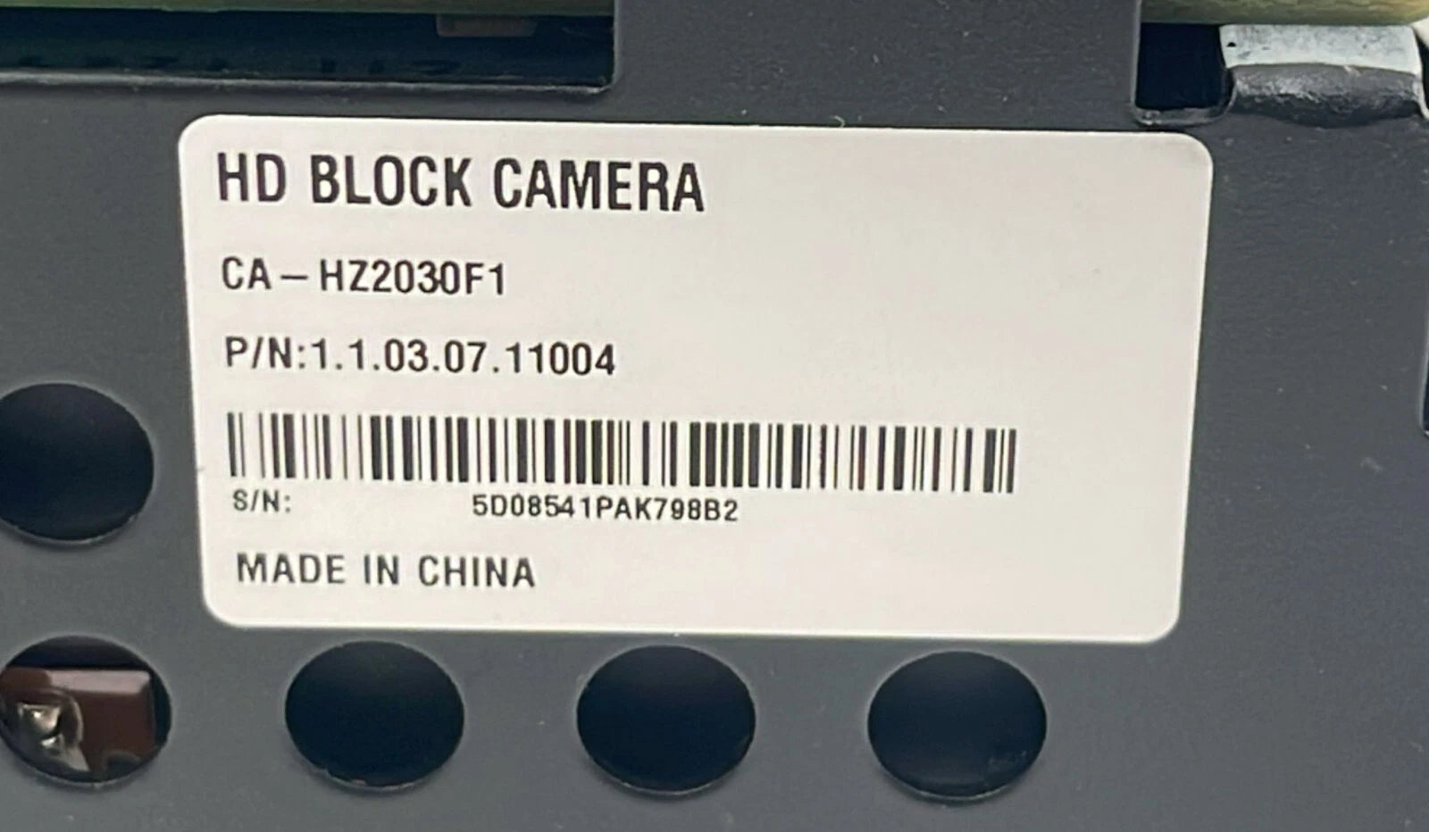 HD BLOCK CAMERA CA-HZ2030F Optical Zoom Color Camera 1.1.03.07.10464