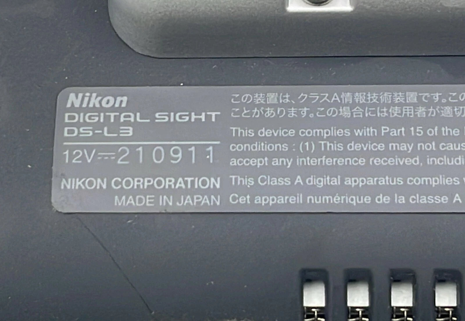 Nikon DIGITAL SIGHT DS-L3 Microscope Camera Control Unit **AS IS