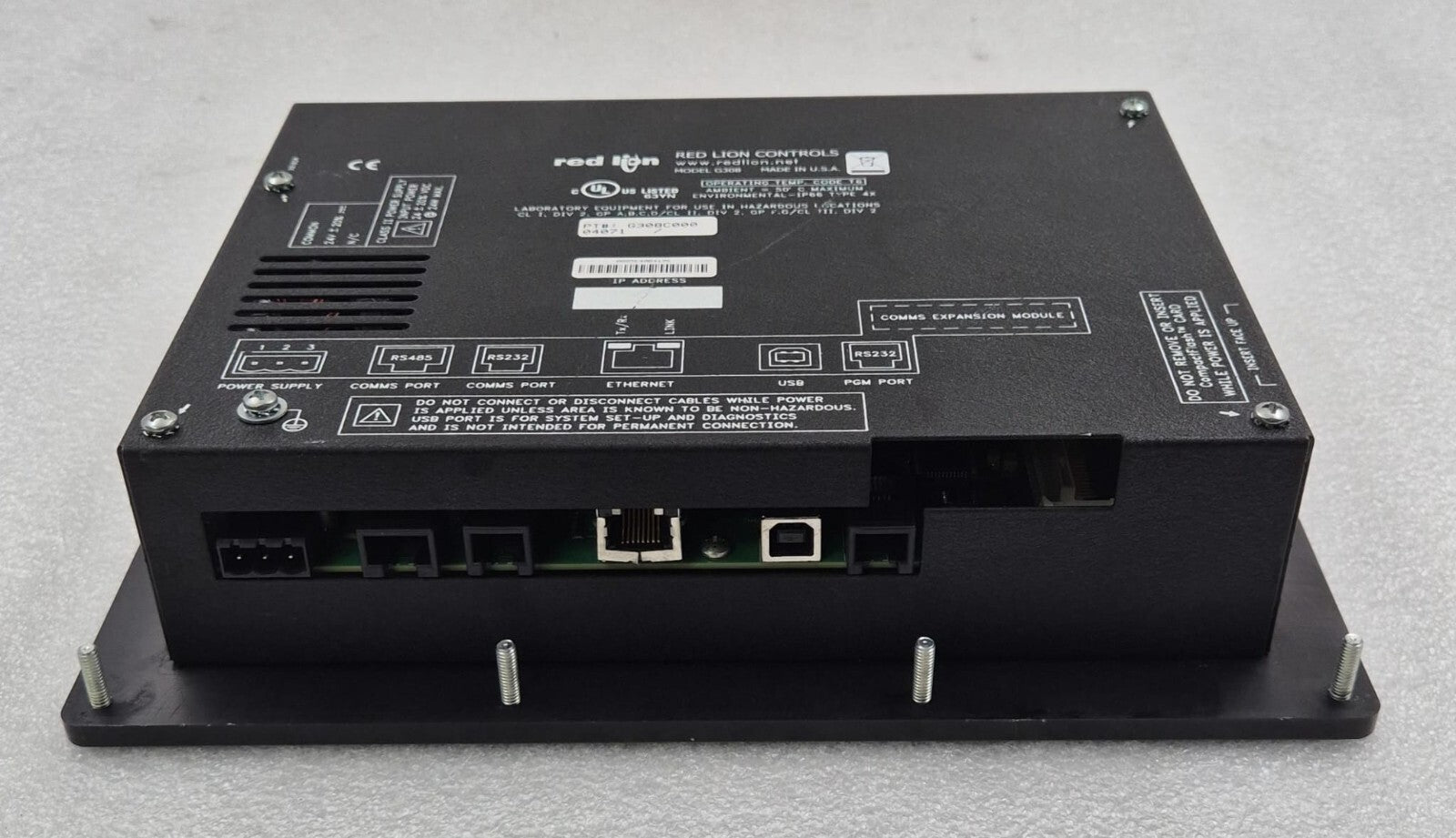 Red Lion Controls G308 G308C000 24VDC Operator Interface Panel Screen *AS-IS*