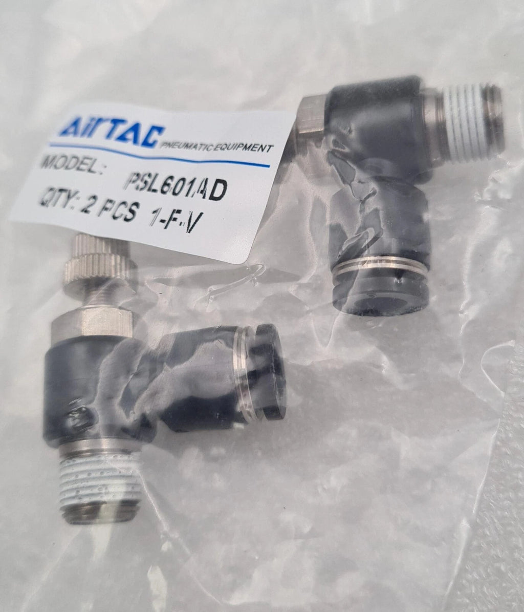 [LOT 5Bags * 2pcs/1Bag ] NEW SEALED - AirTAC PSL601AD 2 PCS 1-F-V Fittings