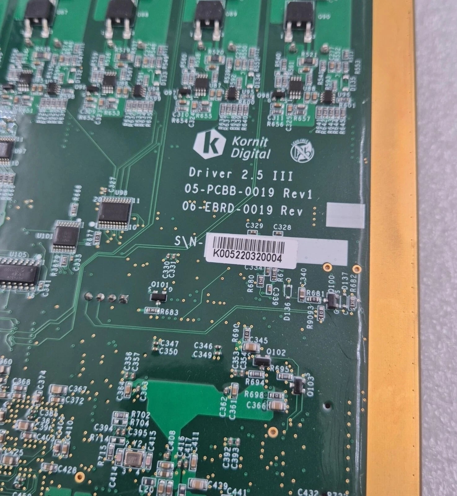 Kornit Digital Driver 2.5 III 06-BORD-0052 05-PCBB-0019 06-EBRD-0019