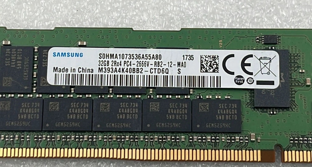 [LOT 5] Samsung 32GB 2Rx4 PC4-2666V REG ECC RDIMM M393A4K40BB2-CTD6Q Server RAM