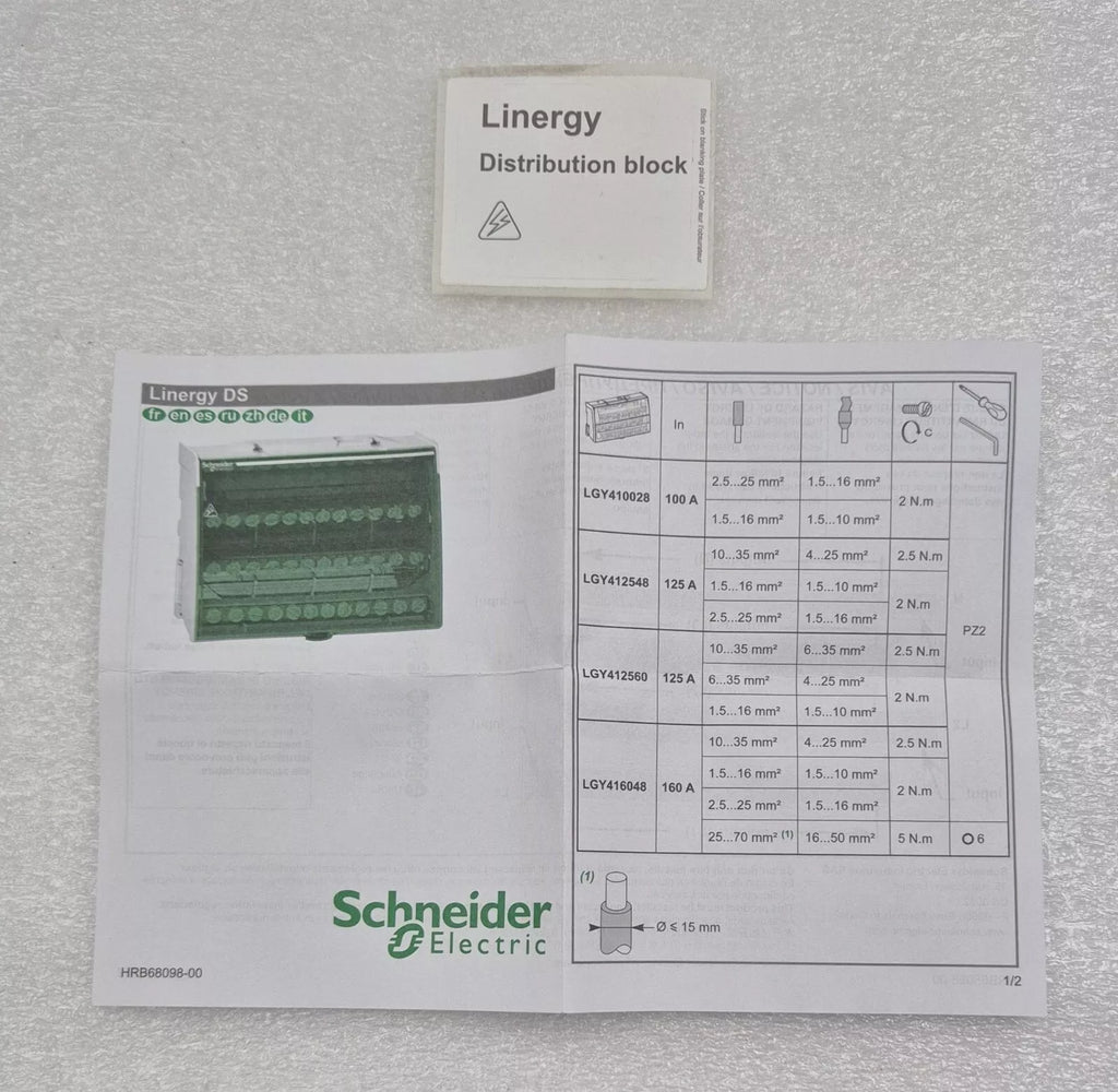 Schneider LGY410028 Distribution Block Linergy DS 4P 100A 28 Holes 054208
