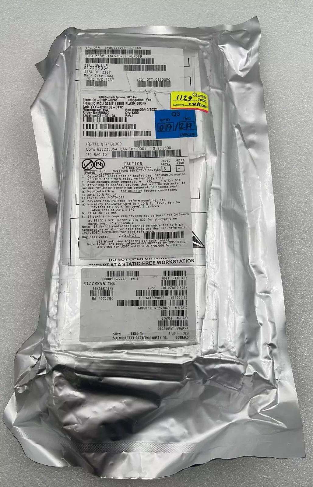 [LOT OF 4 PCS] CY8C5267LTI-LP089 Infineon Tech IC MCU 32Bit 128KB Flash 68QFN