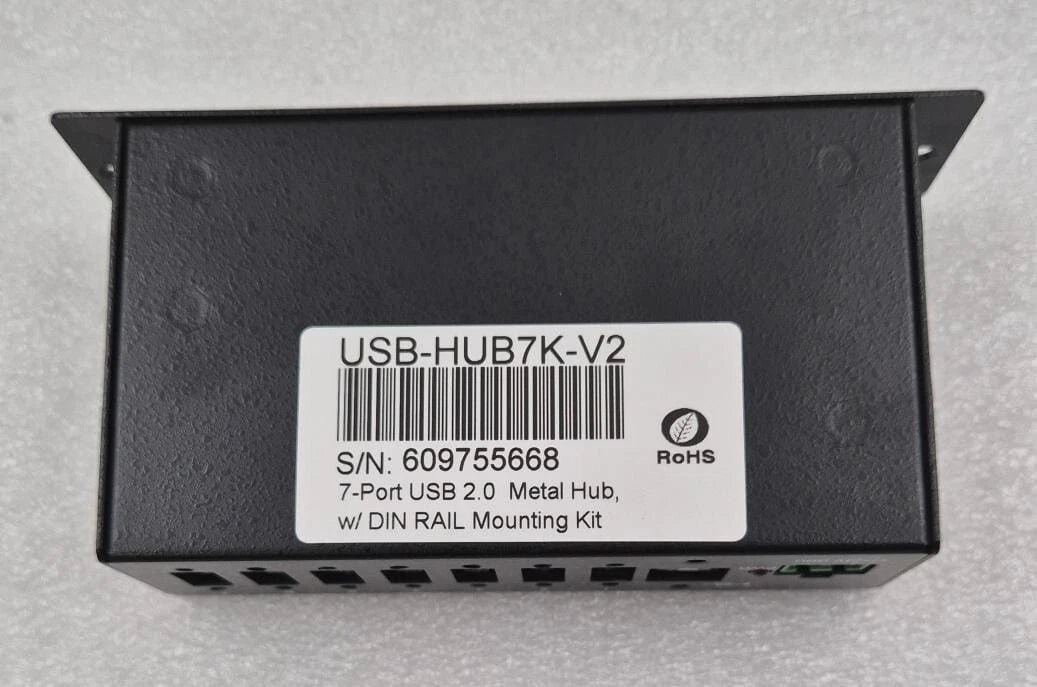 ANTAIRA USB-HUB7K-V2 7-PORT USB 2.0 Metal Hub w/ DIN RAIL Mounting Kit