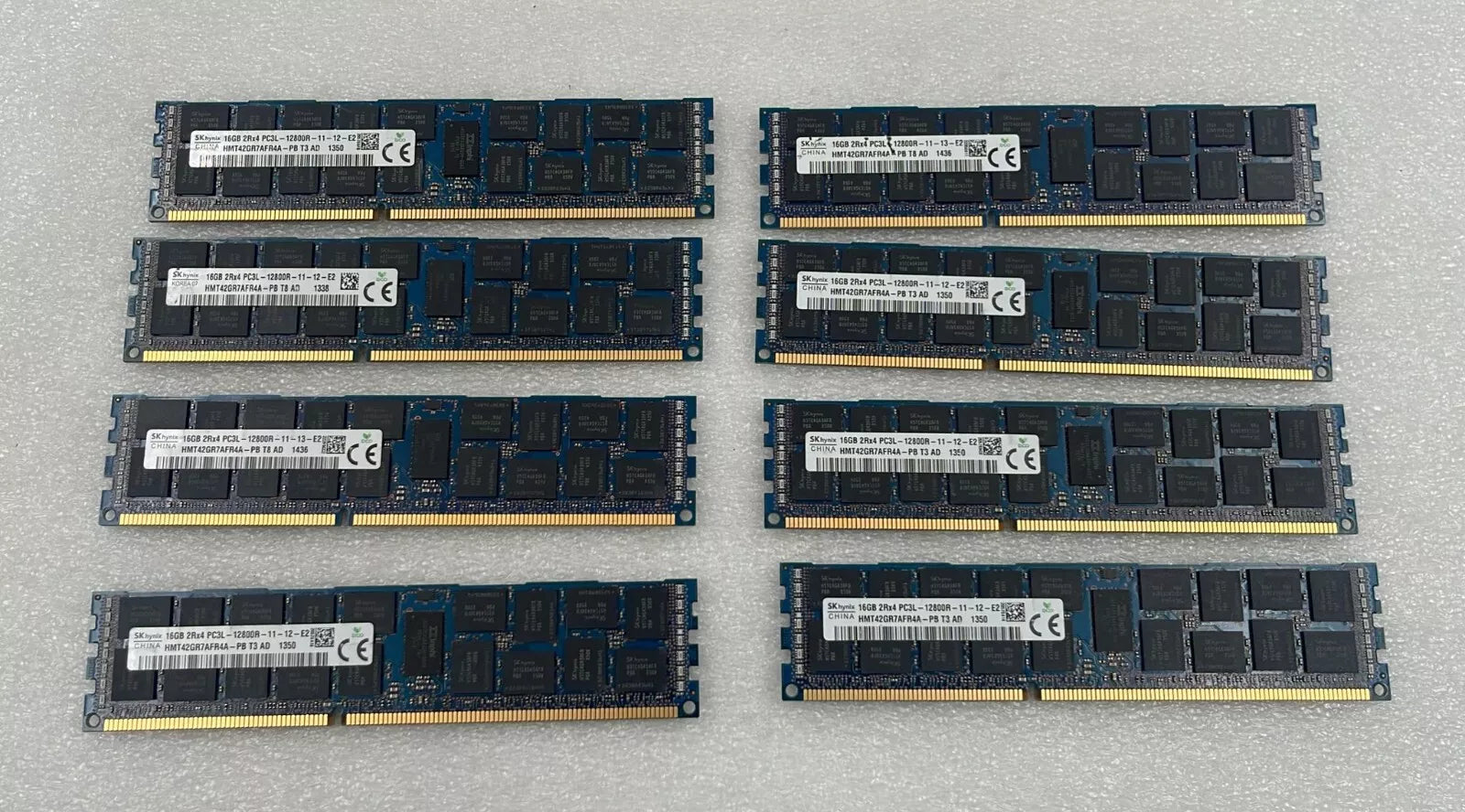 [LOT 8 PCS] SK Hynix 16GB 2Rx4 PC3L-12800R HMT42GR7AFR4A-PB Memory RAM