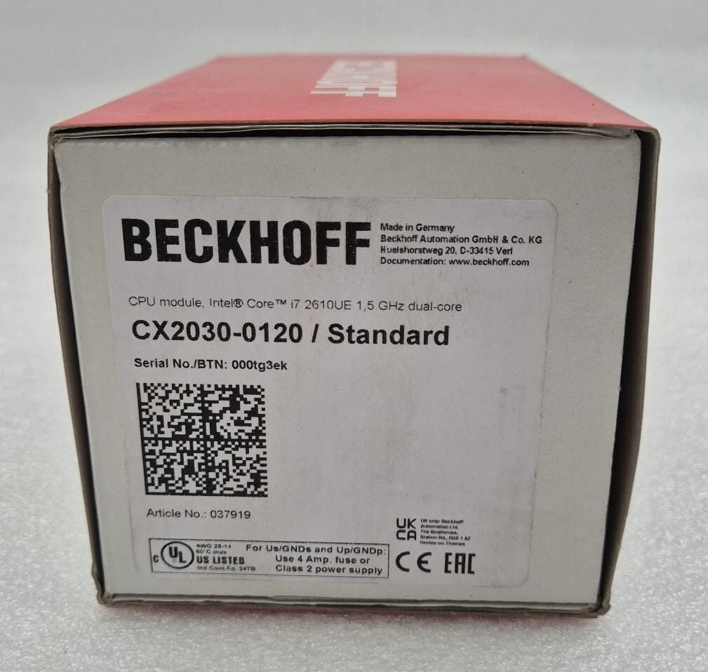 NEW- BECKHOFF CX2030-0120/Standard CPU Module Embedded PC Windows PLC controller