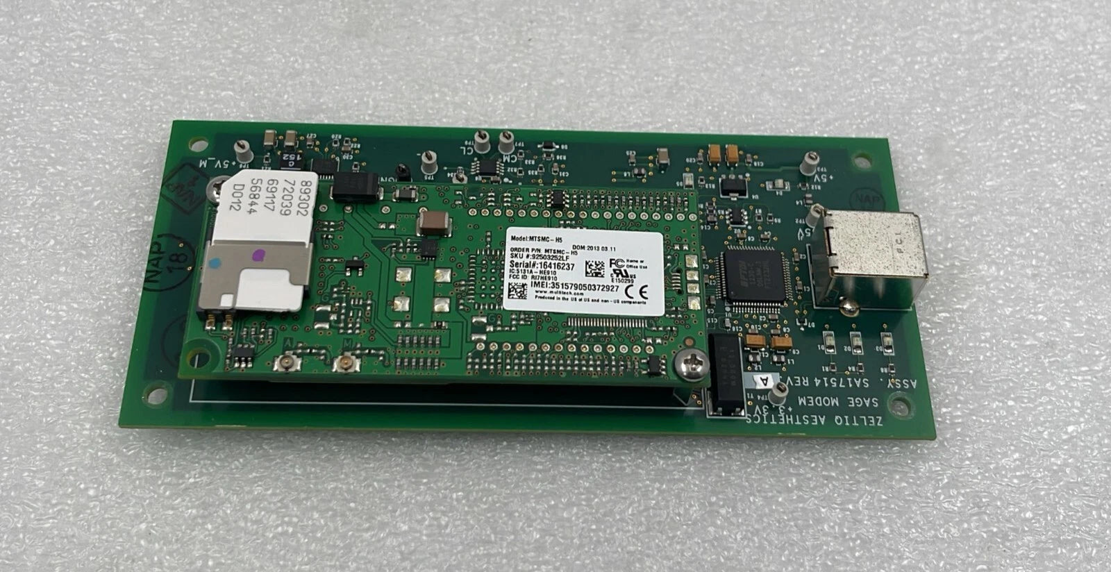 Zeltiq Aesthetics SAGE MODEM SA17514-A W/ MTSMC-H5