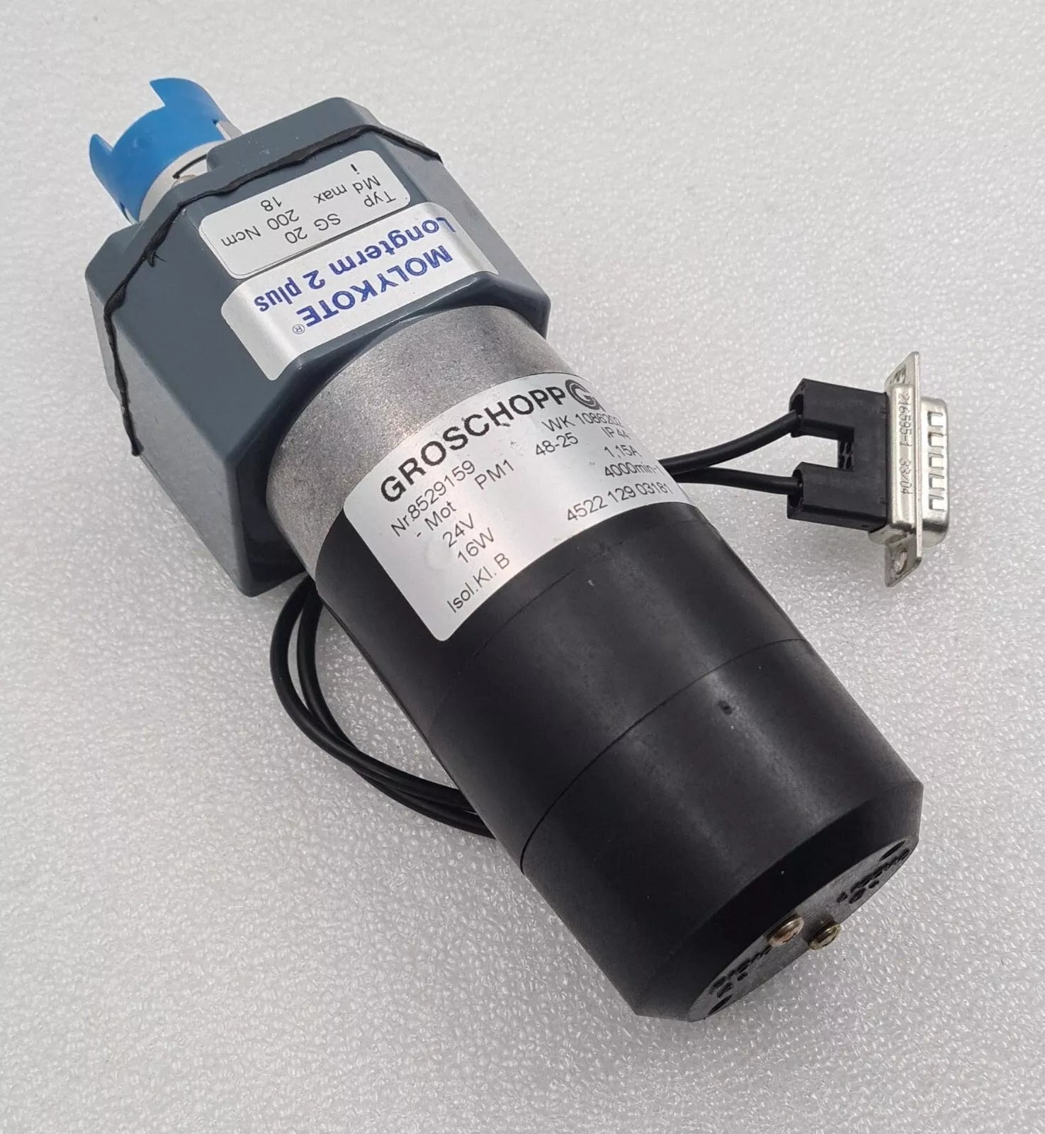 GROSCHOPP WK 1086202 MOT PM1 48-25 MOTOR 24V W/ GEAR SG 20 for Philips