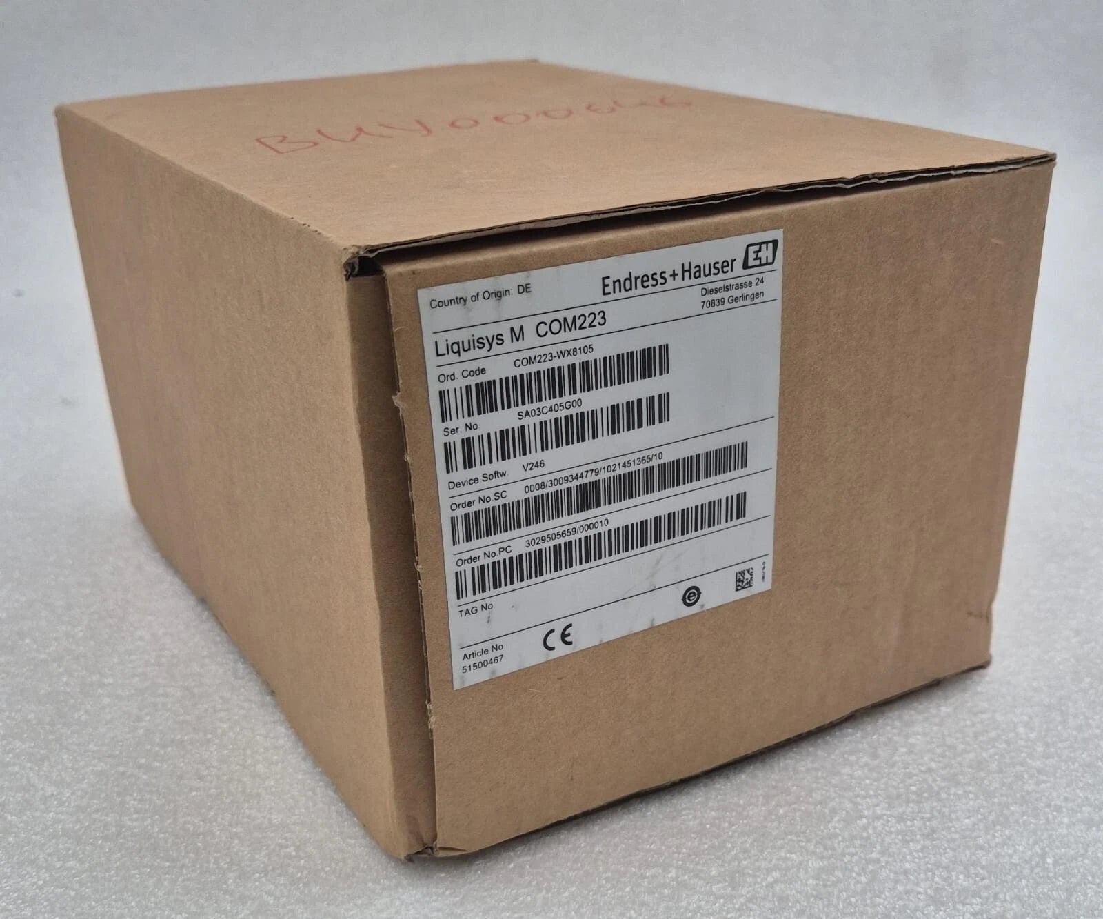 Endress+Hauser Liquisys M COM223-WX8105 Diss Oxygen level monitoring Transmitter