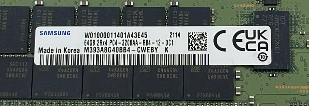 Samsung 64GB 2Rx4 PC4-3200AA M393A8G40BB4-CWEBY Server Memory RAM