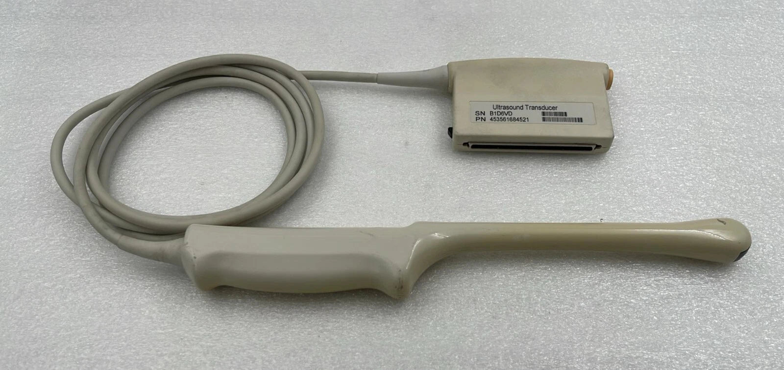 Philips C8-4v ultrasound transducer probe full view with cable