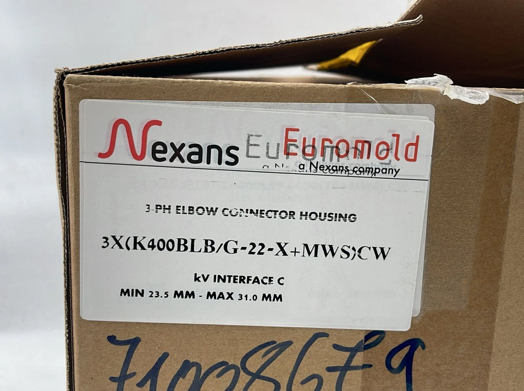 [LOT 3 PCS] Nexans Euromold K400BLB/G Separable Elbow Connector Housing KIT