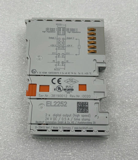 Beckhoff EL2252 EtherCAT 2-channel 24V digital output terminal module
