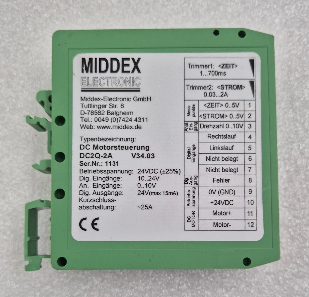 MIDDEX DC2Q-2A V34.03 Stepper Motor Driver Control Speed 24VDC