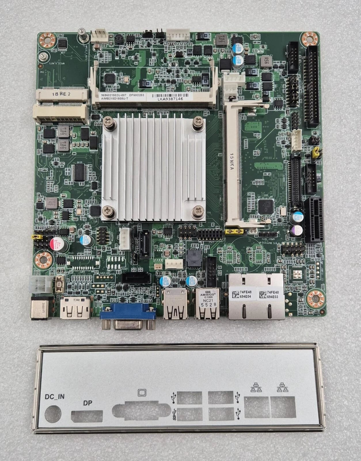 Advantech AIMB-215 AIMB-215D Industrial Control Motherboard AIMB215D1808U w/ I/O