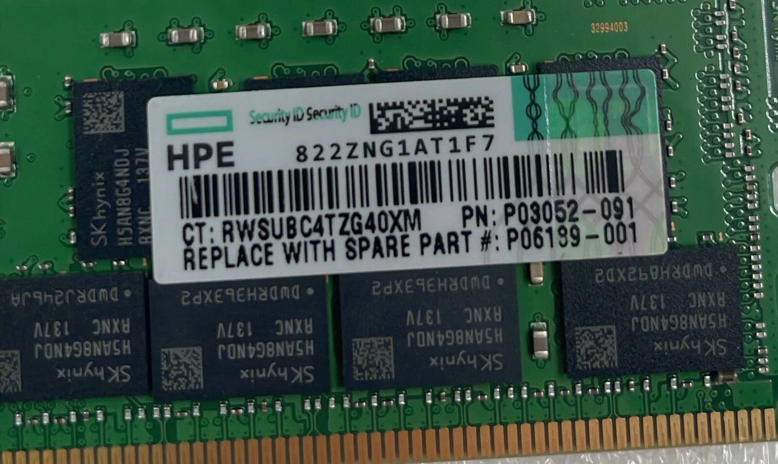 [LOT 2 PCS] SK hynix 32GB 2Rx4 PC4-3200AA Server HMA84GR7DJR4N-XN HPE 03052-091