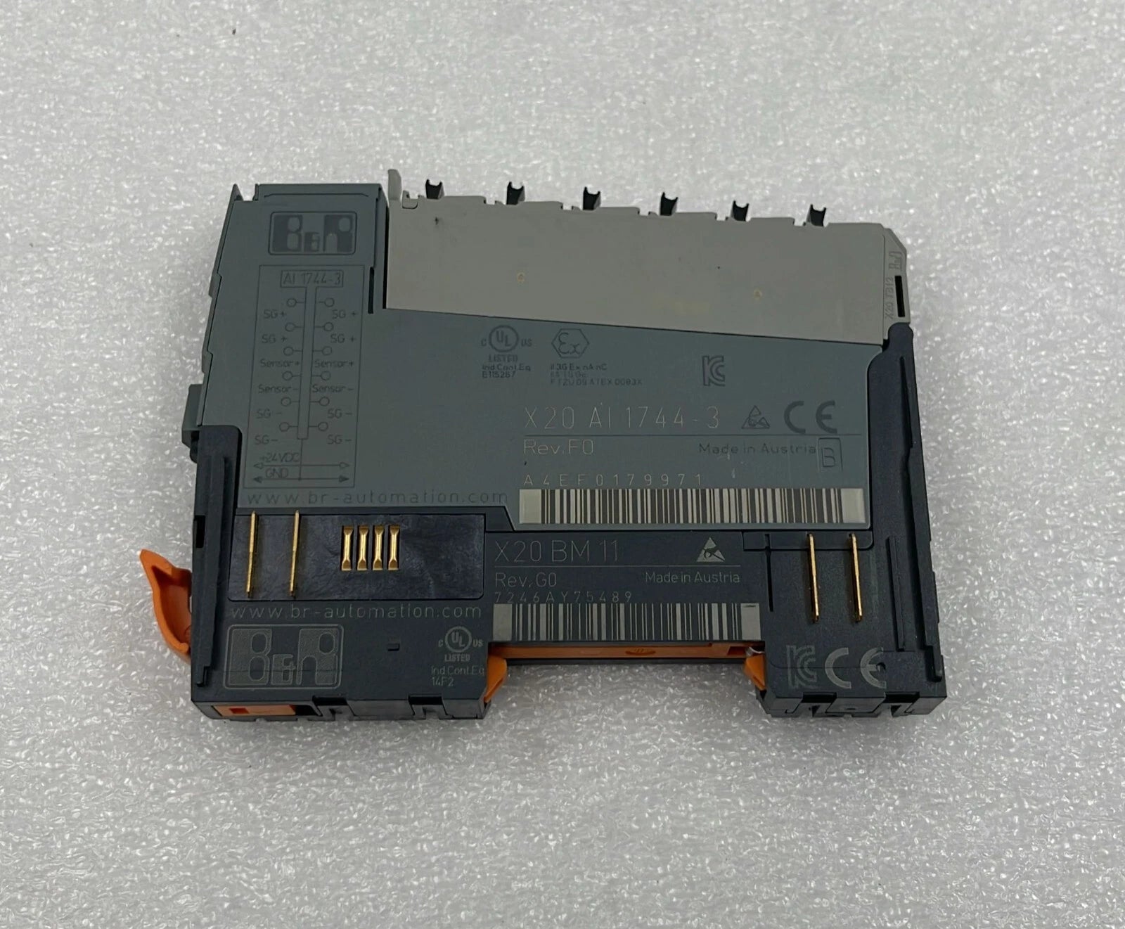 B&R Automation X20 AI 1744-3 Digital Control Module W/ X20 BM 11