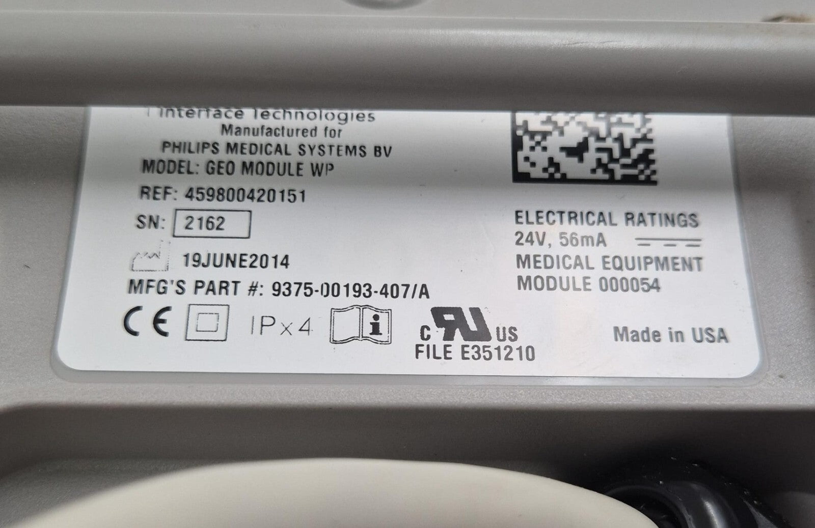 PHILIPS Esterline GEO MODULE WP 459800420151 9375-00193-407/A Interface Panel