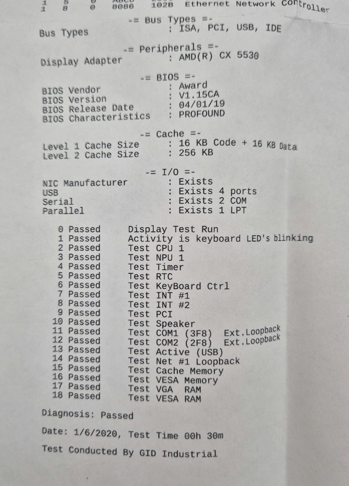 Arbor GID-ETX500 Industrial Motherboard 1053630008130P BM70644 - Candela Syneron