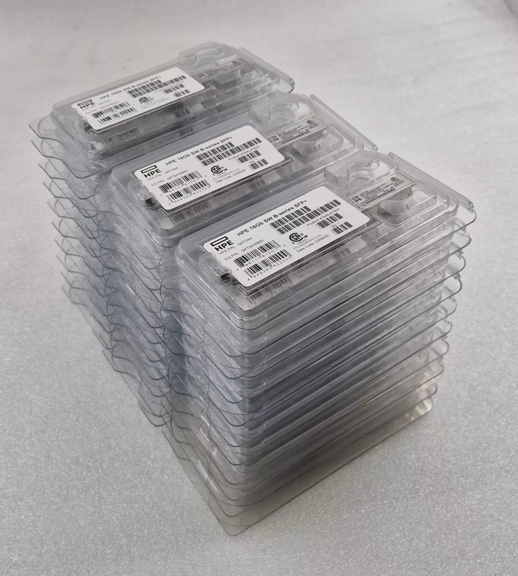 [LOT OF 30] NEW - HPE 16GB SW B-series SFP+ QK724A 656435-001 TRANSCEIVER