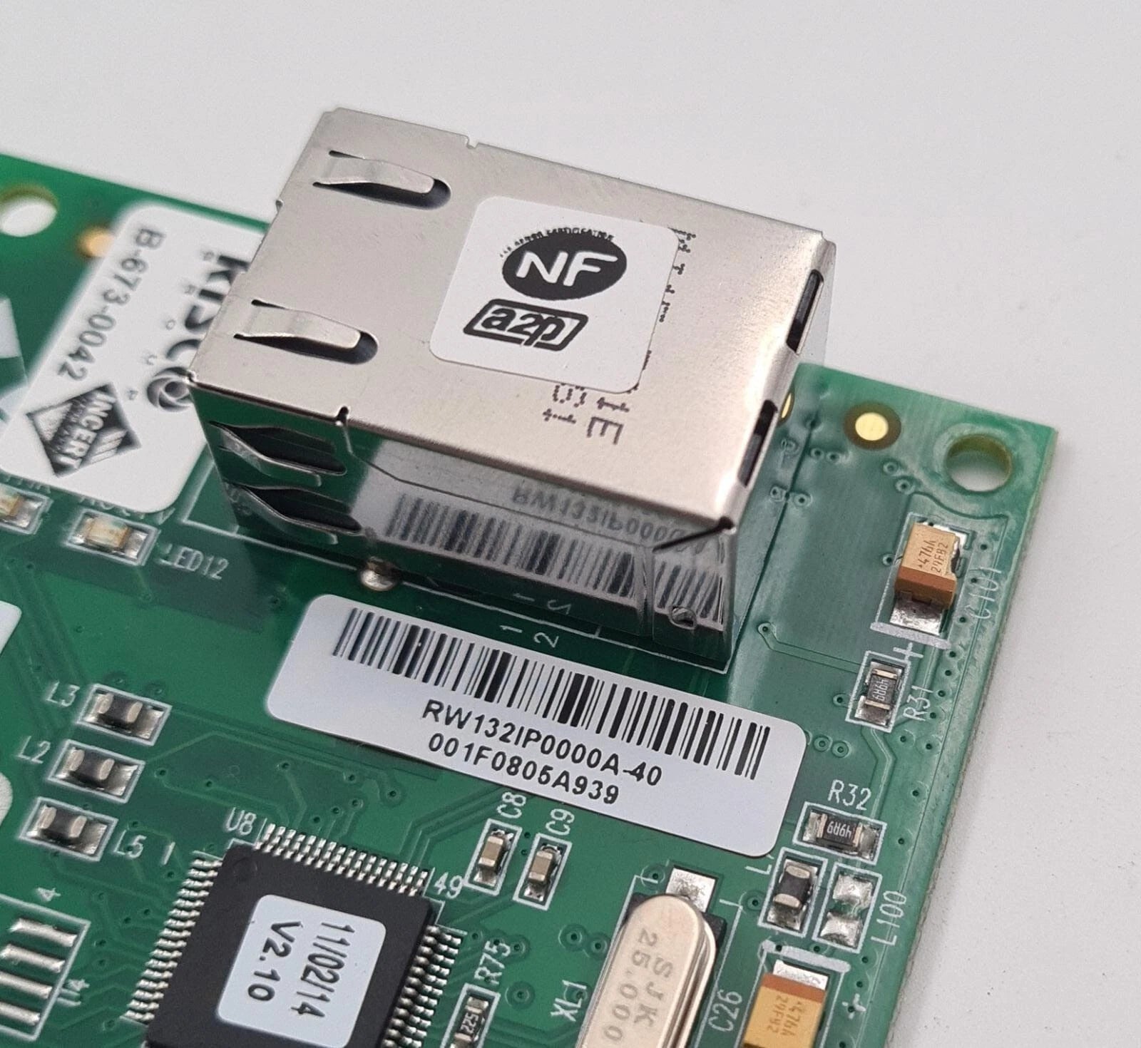 RISCO B-673-0042 Single-Socket Plug-in IP Module RW132IP0000A-40 PCB RW132IP