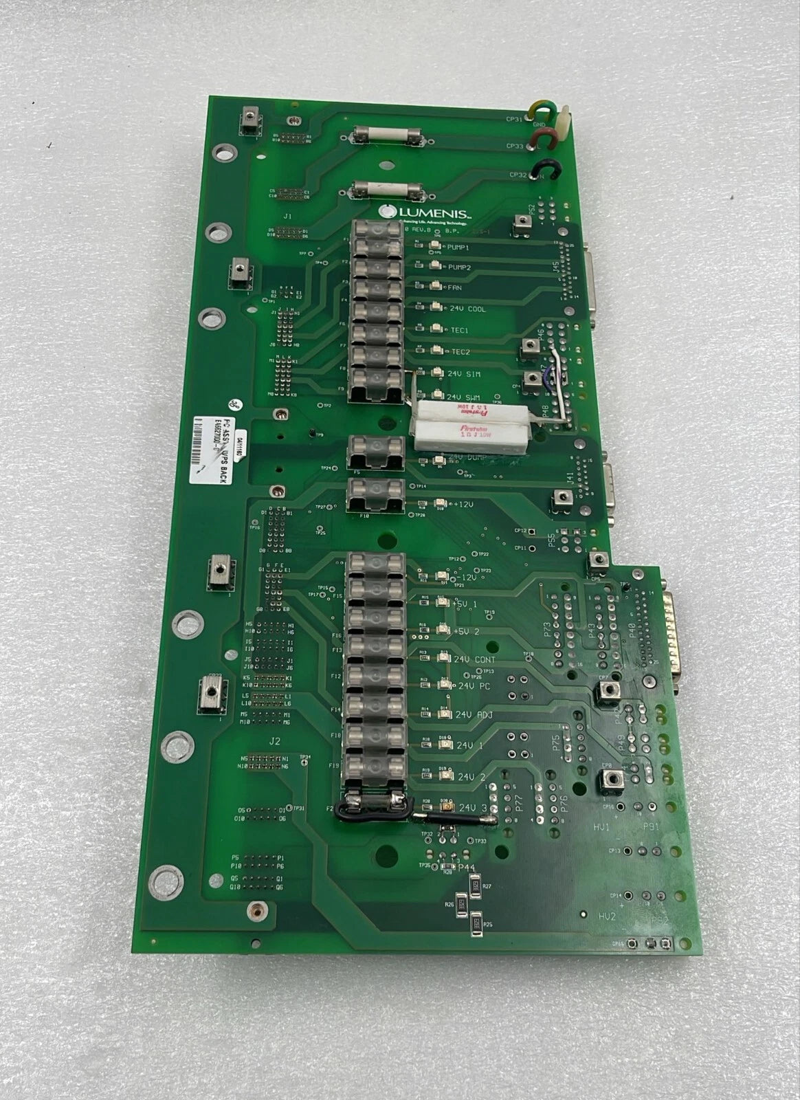 Lumenis LightSheer Lume One Laser PC6627010 FC ASSY HVPS Back Plane EA6627000-0
