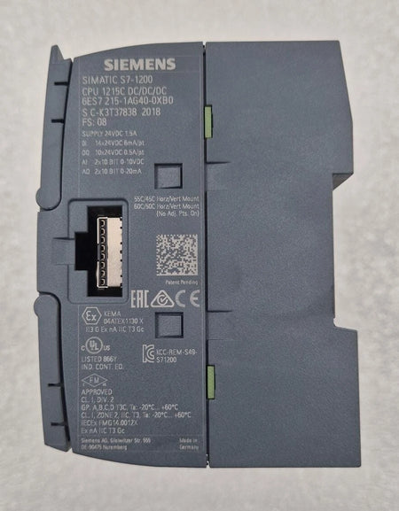 Siemens SIMATIC S7-1200 CPU 1215C 6ES7215-1AG40-0XB0 PLC