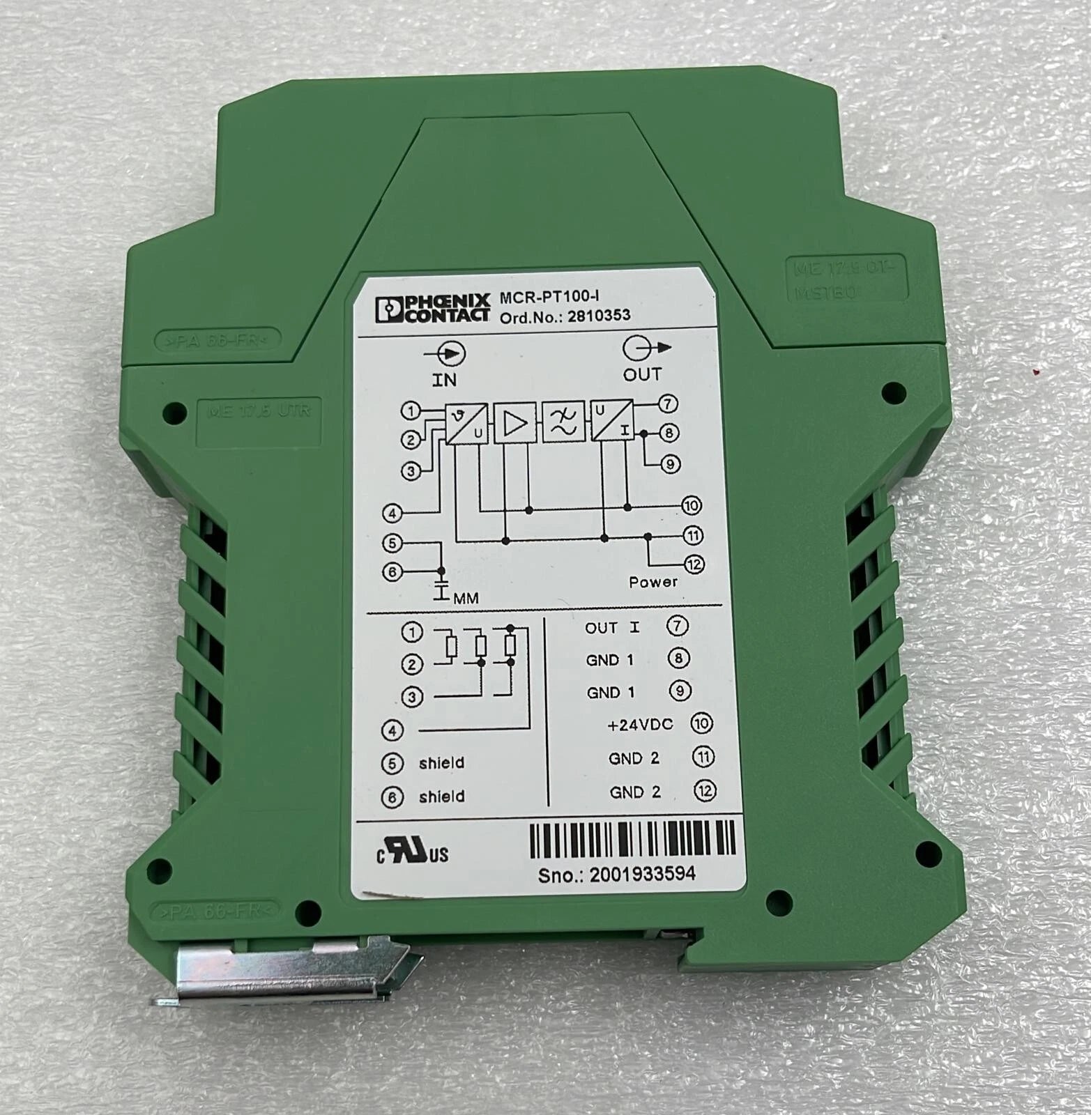 PHOENIX CONTACT MCR-PT100-I Converter PLC 2810353