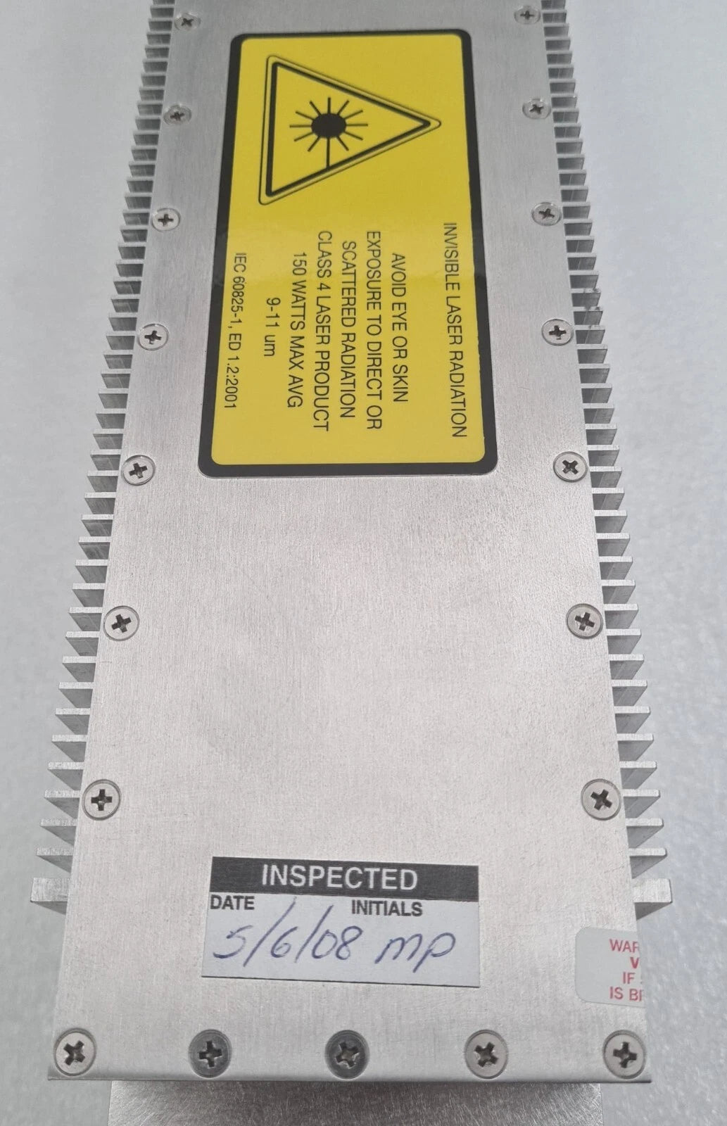 COHERENT C SERIES Laser Head Liquid Cooled 1138386 REV AC YEAR 2008