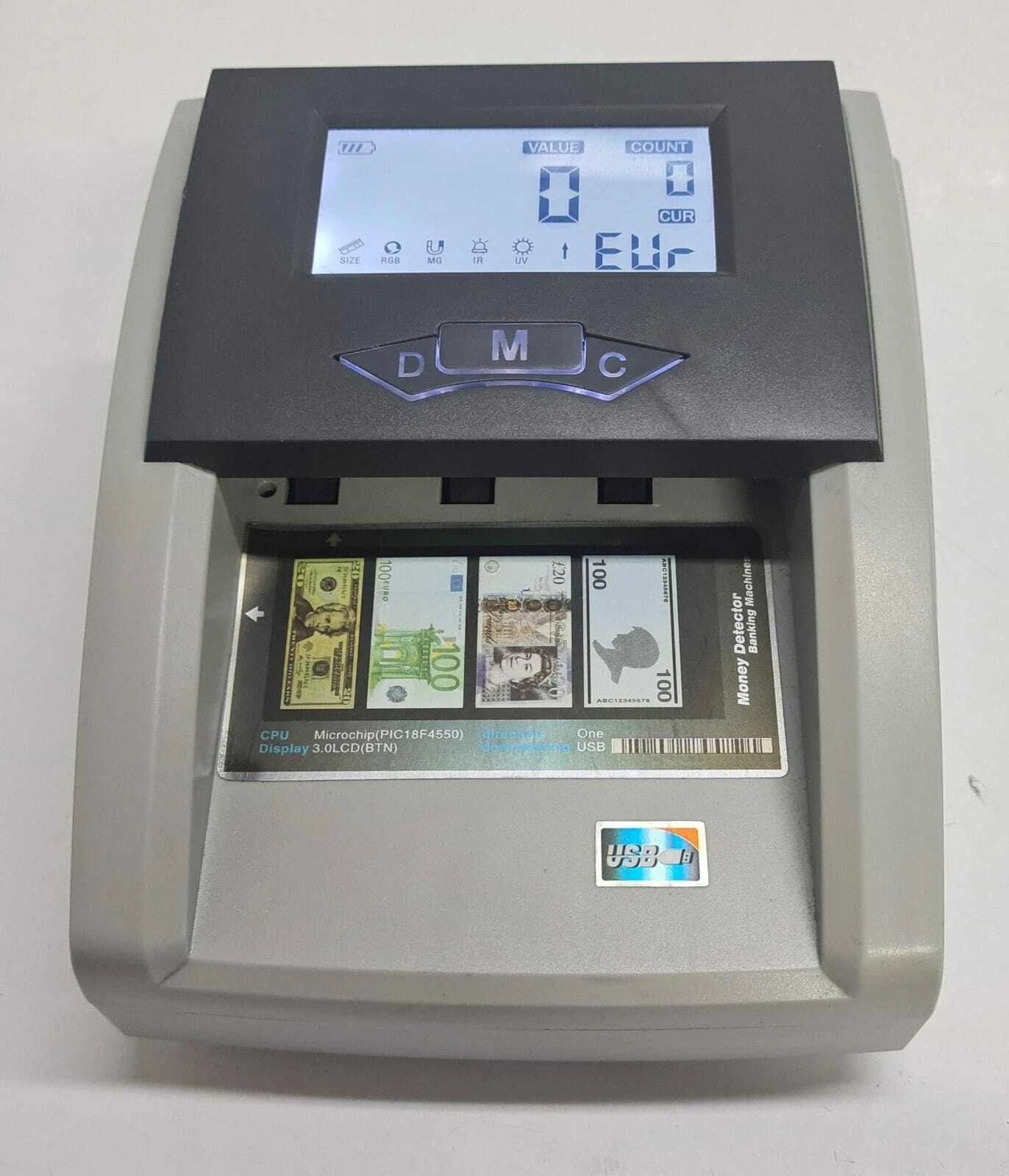 Money Detector Banking Machines HL-306 for Bills USD EURO GBP Downloading USB