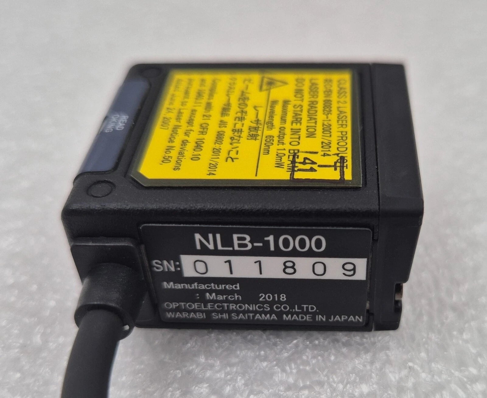 OPTOELECTRONICS OPTICON NLB-1000 Sensor Barcode Reader Laser Scan 650nm