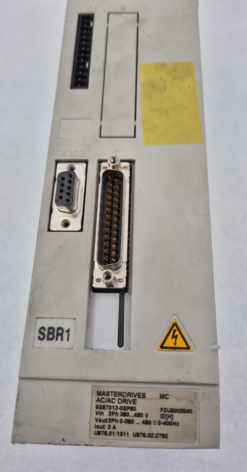 SIEMENS MASTERDRIVES MC AC/AC DRIVE 6SE7013-0EP50-Z Z=G21+C23+F01 Freq. Inverter