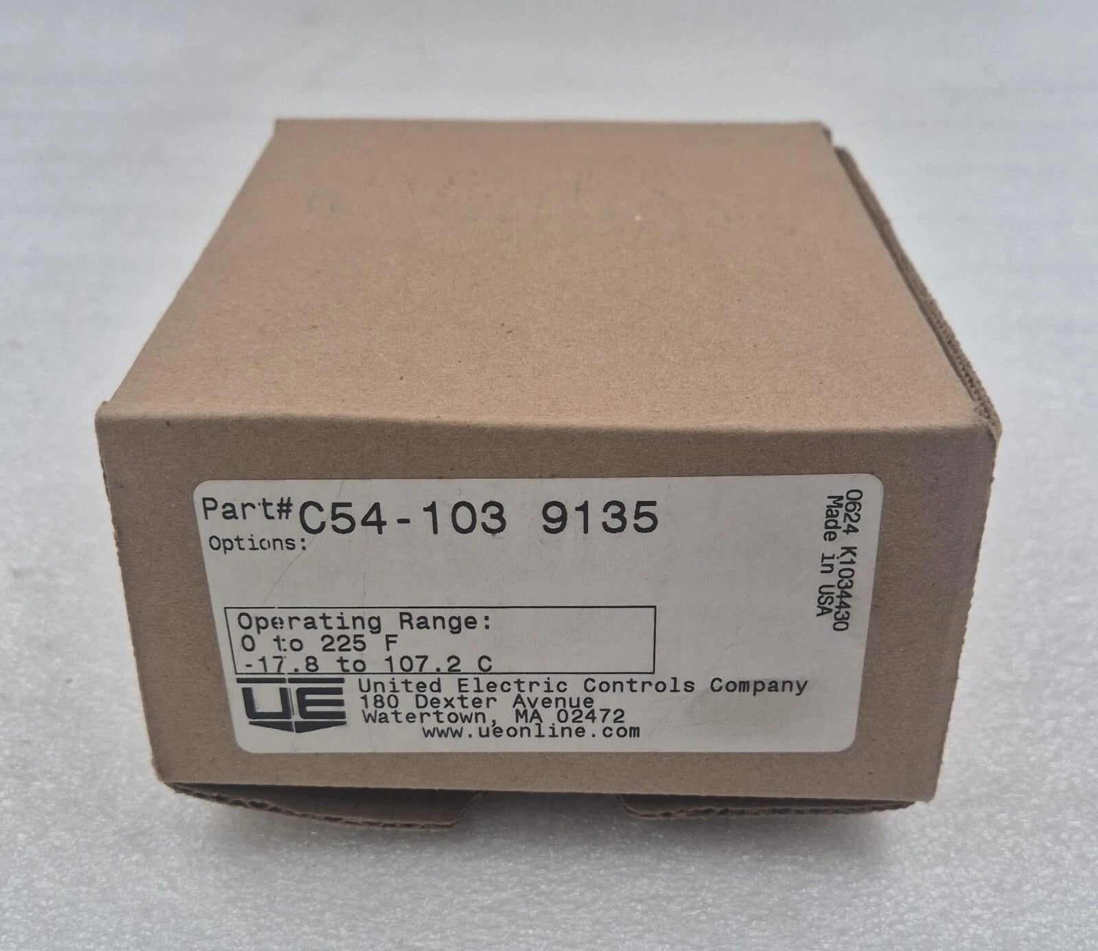 UNITED ELECTRIC CONTROLS C54-103 9135 TEMPERATURE CONTROLLING SWITCHES 54 SERIES