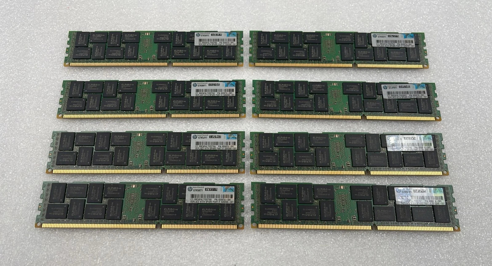 [LOT 8] ELPIDA 16GB 2Rx4 PC3L-10600R DDR3 Server Memory RAM EBJ17RG4EAFD-DJ-F