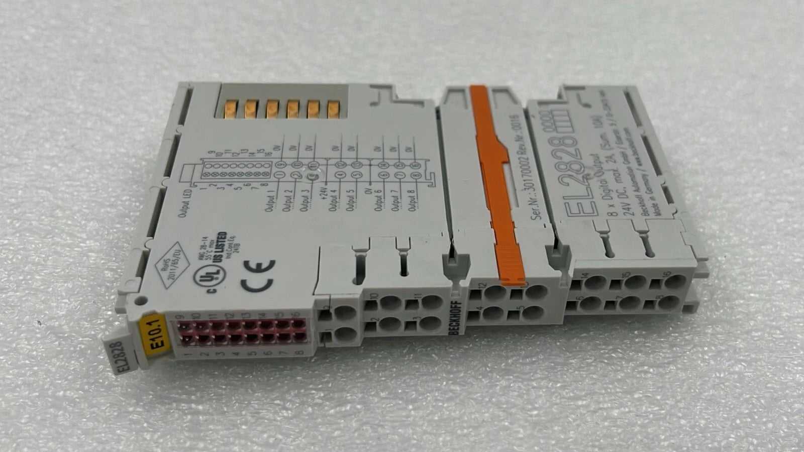 Beckhoff EL2828 EtherCAT 8-Channel Analog Output Terminal Module 0-10V / 4-20mA