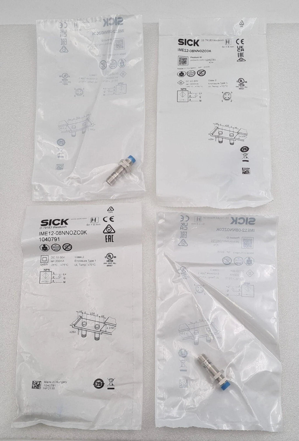 [LOT 4 PCS] NEW SEALED - SICK IME12-08NNOZC0K 1040791 Inductive Proximity Sensor