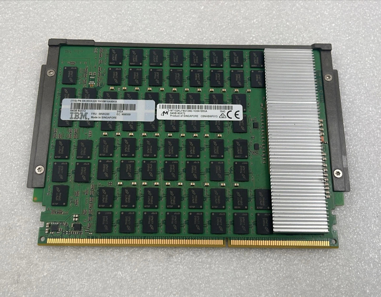 [LOT 4] Micron MT152KLF8G72MZ-1G6N1B50A 64GB 8GX72 DDR3 Server RAM – IBM 00VK220