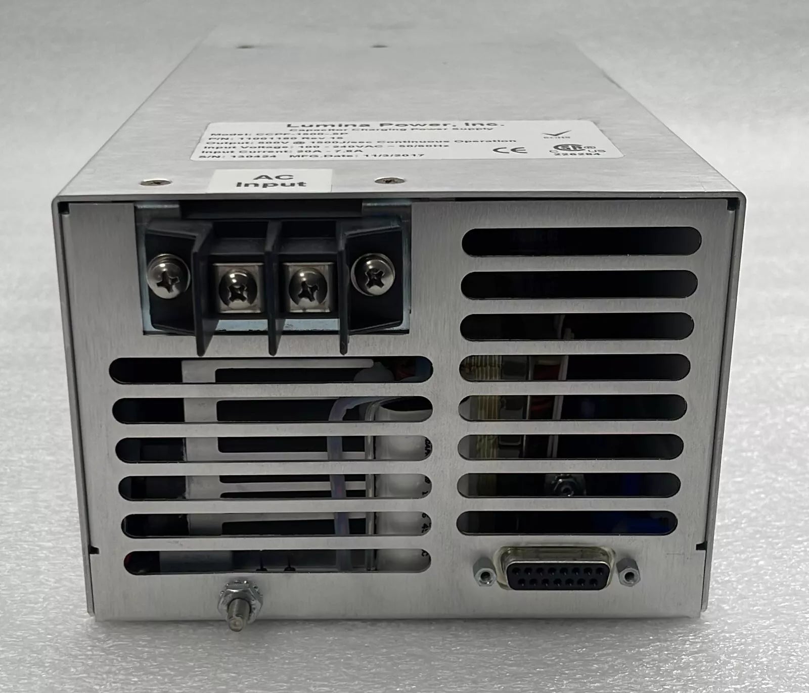 Lumina Power CCPF-1500-.5P 11001180 Capacitor Charging Power Supply 500V 1500J