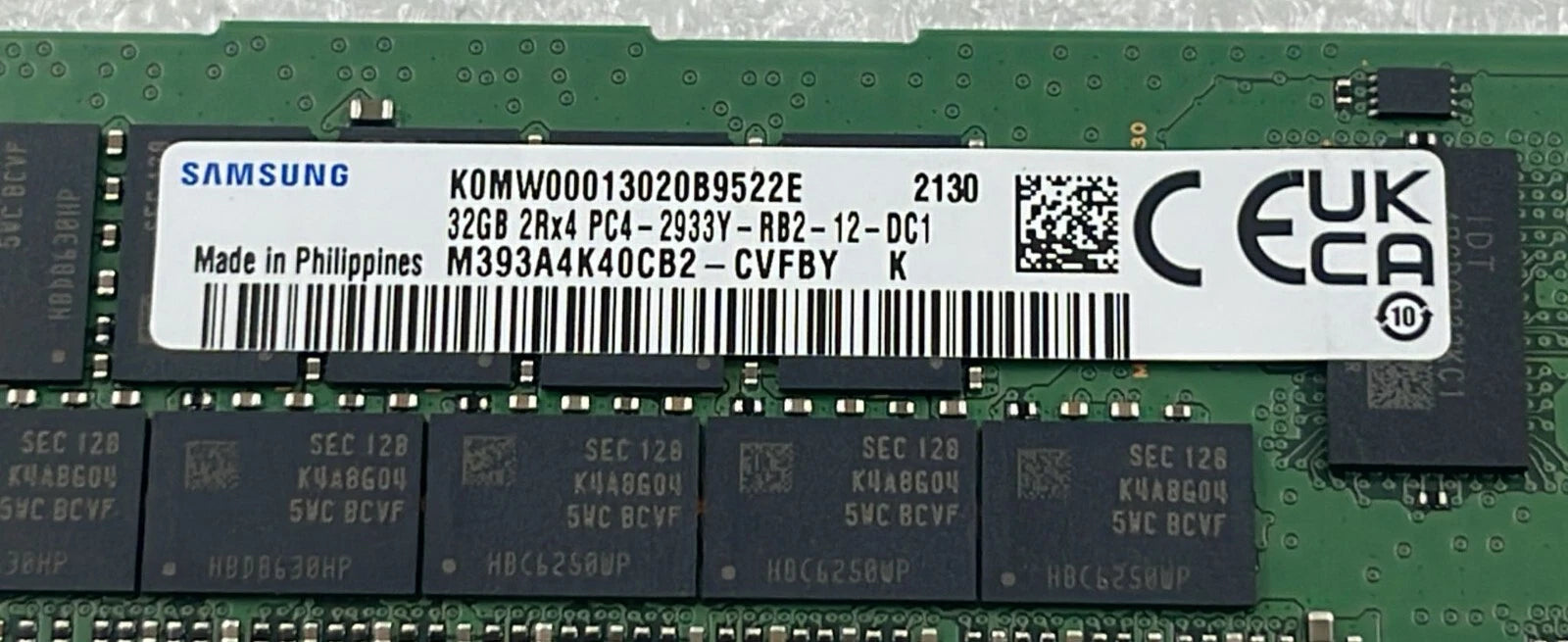 [LOT2 PCS] Samsung 32GB 2Rx4 PC4-2933Y Server M393A4K40CB2-CVFBY HPE 03052-091