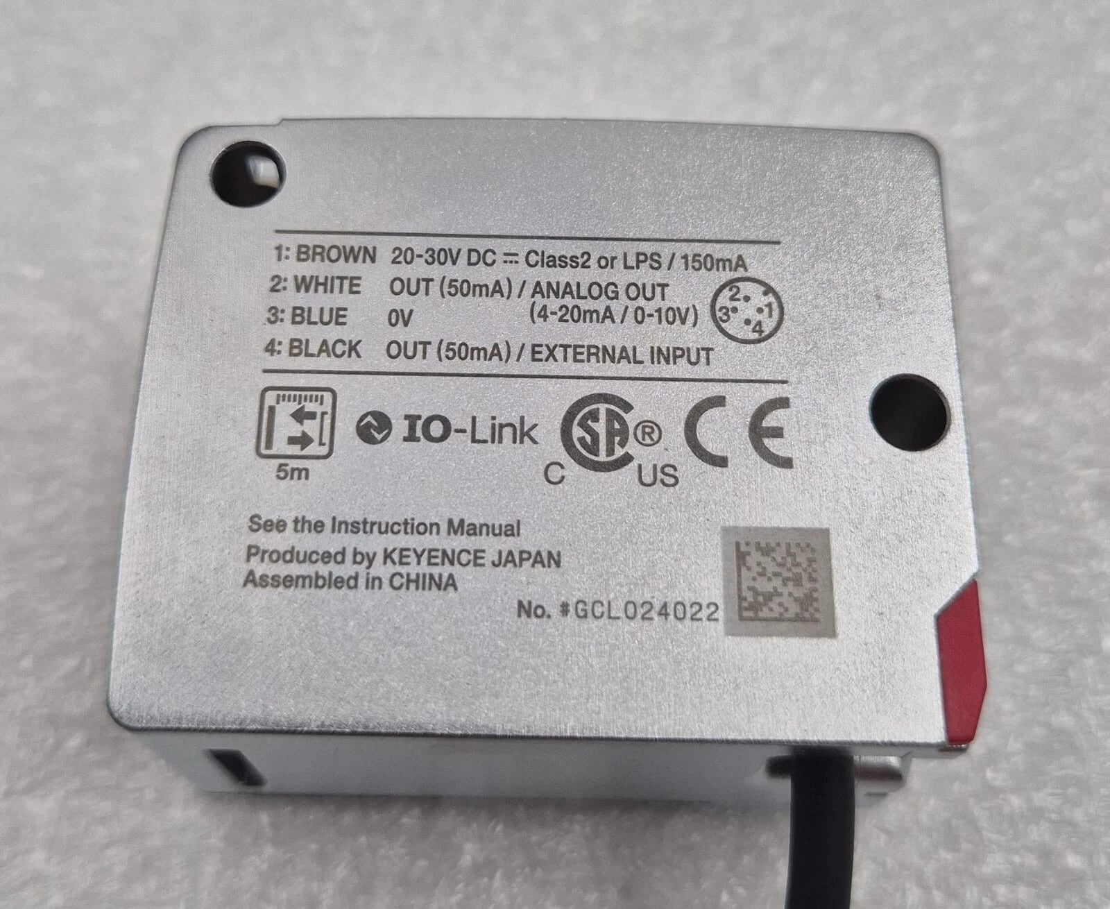 KEYENCE LR-TB5000C Laser Sensor Distance Detector 20-30VDC 1.0mW 660nm IO-Link