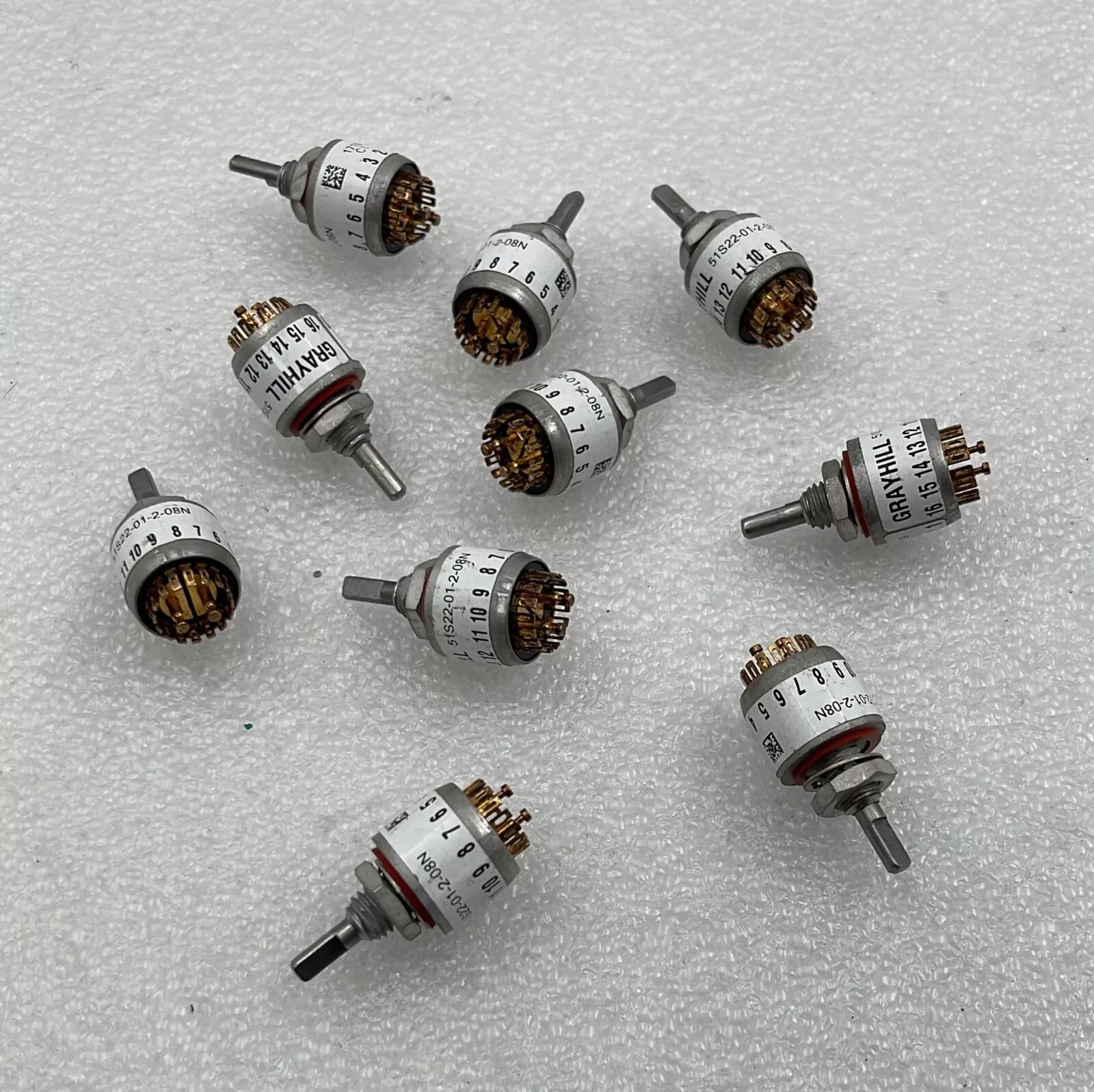 [LOT OF 10 PCS] Grayhill 51S22-01-2-08N SWITCH ROTARY 8POS 150MA 115V