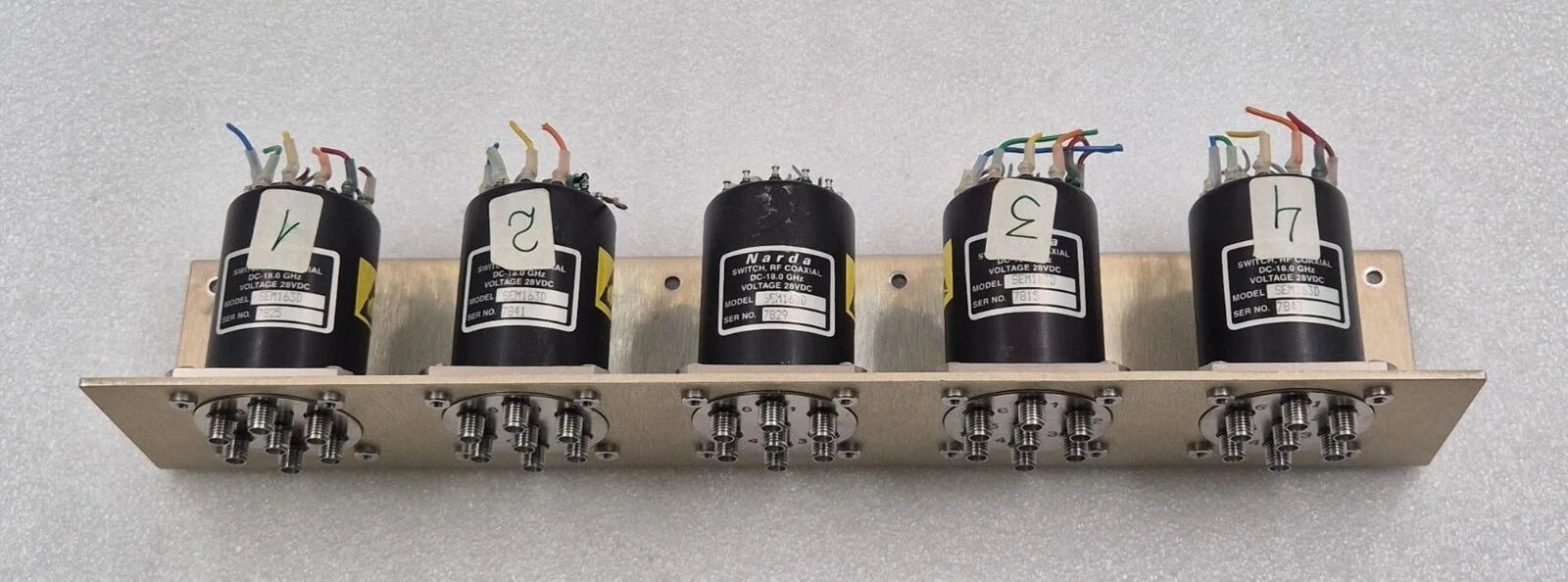[LOT OF 5 PCS] Narda SWITCH RF COAXIAL SEM163D 28VDC