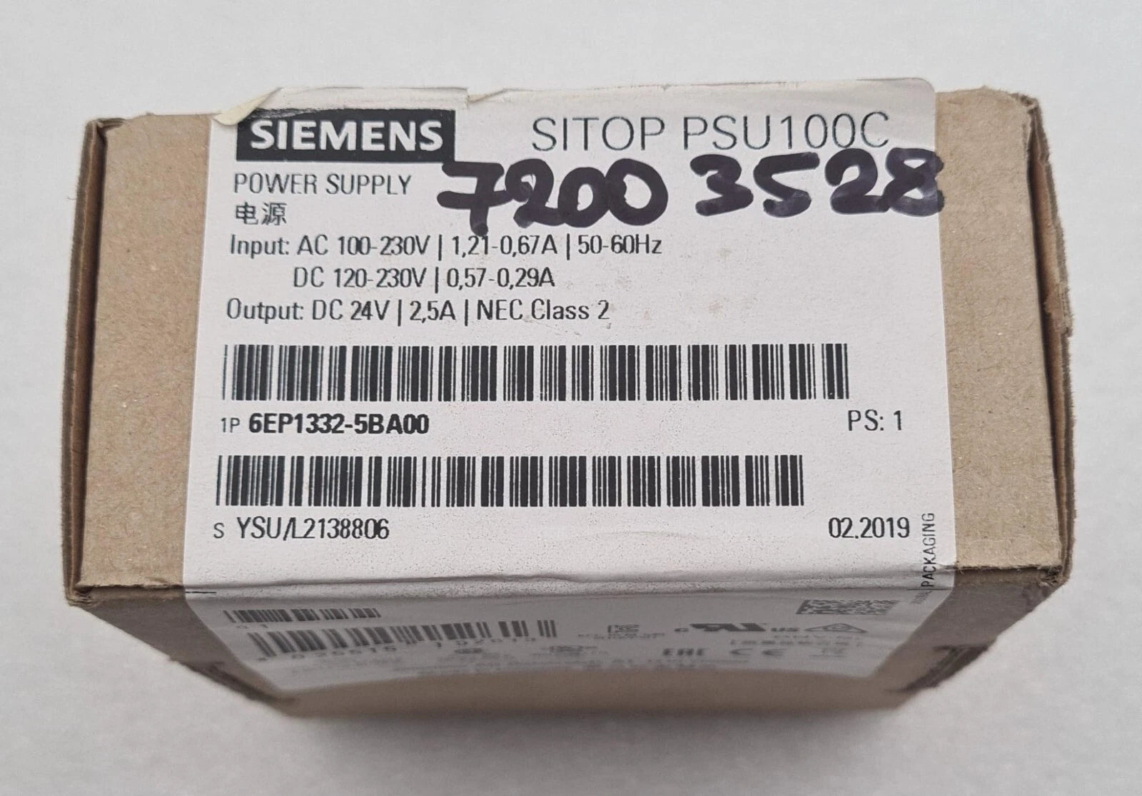 NEW SEALED - SIEMENS SITOP PSU100C POWER SUPPLY 6EP1332-5BA00