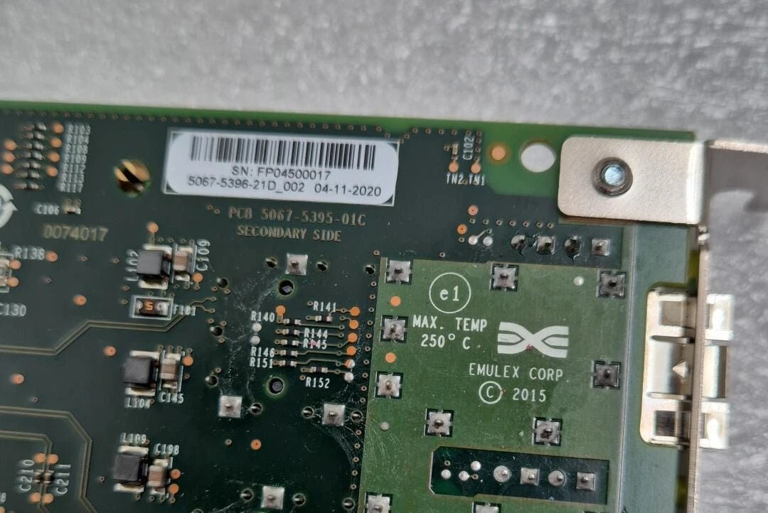 Dell 0VGJ12 Emulex Dual-Port 16GB Fiber Channel PCIe Card PCB
