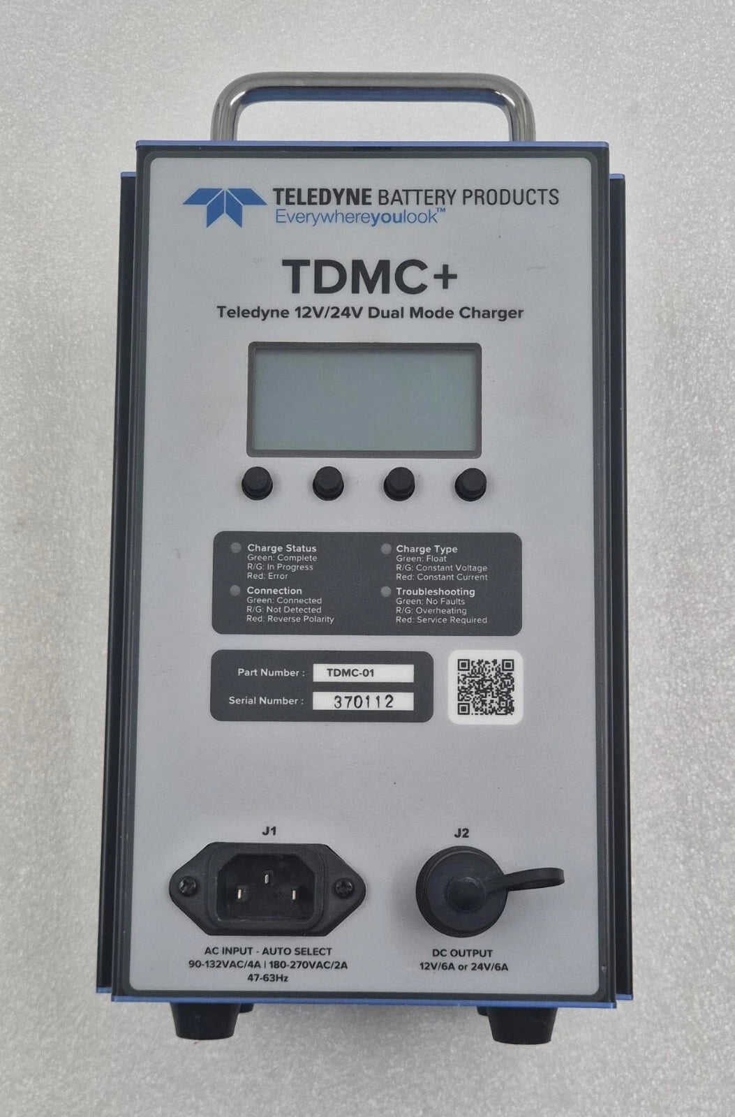 TELEDYNE TDMC+ 12V/24V Dual Mode Charger TDMC-01 for Aircraft Battery **AS-IS**