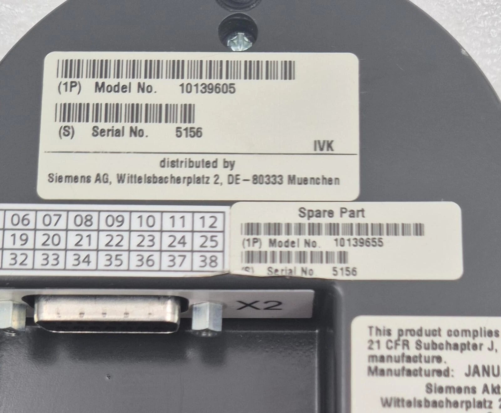 Siemens INSPIRATION 10139605 Control Box CPL / 10139655